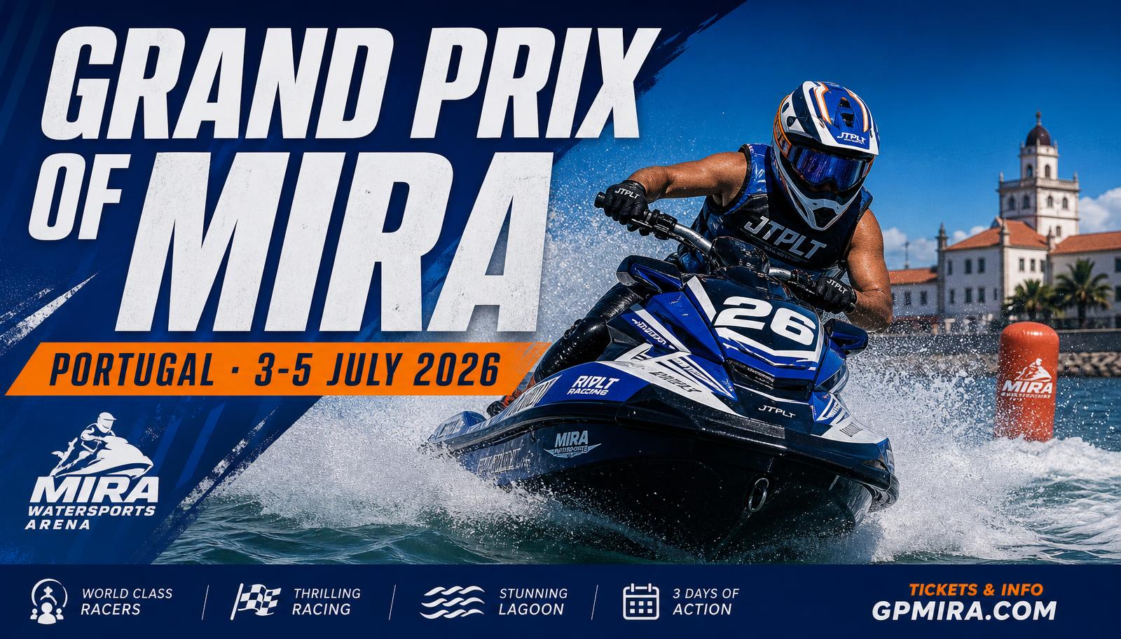 UIM-ABP Aquabike Grand Prix of Mira, Portugal 2026 event poster