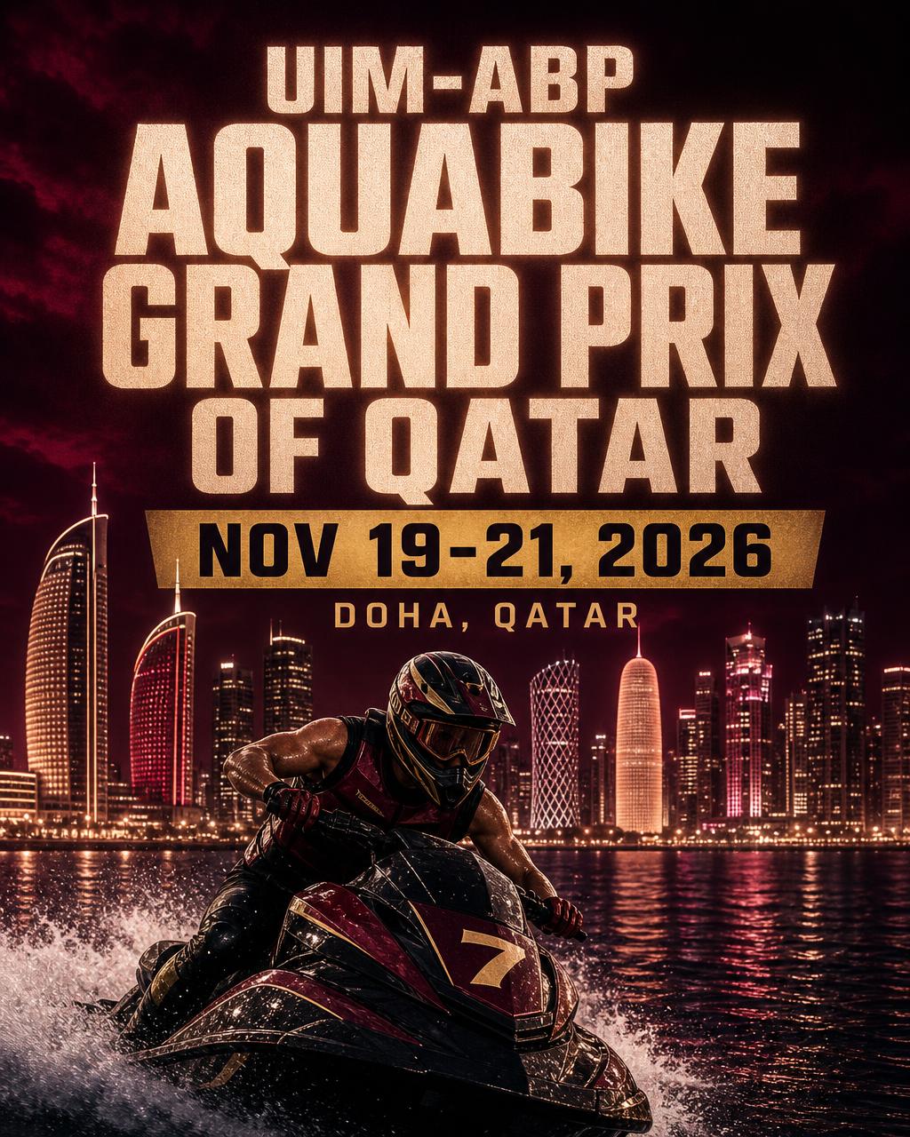 UIM-ABP Aquabike Grand Prix of Qatar 2026 event poster