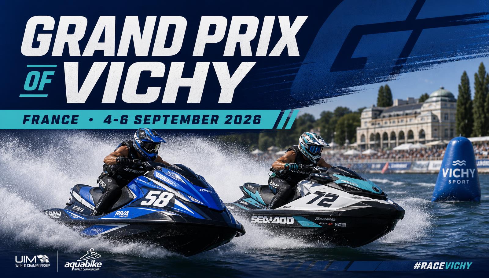 UIM-ABP Aquabike Grand Prix of Vichy, France 2026 event poster