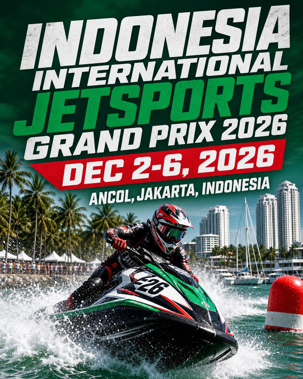 Indonesia International Jetsports Grand Prix 2026 event poster
